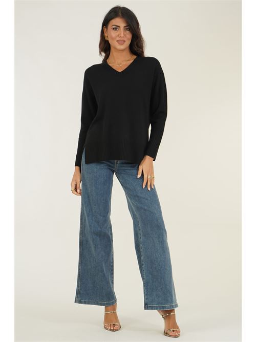 Maglia in lana merino Valeria Ghittori | 1245NERO